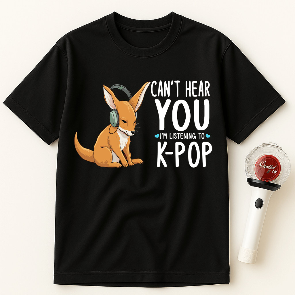 CAN’T HEAR YOU I’M LISTENING TO K-POP FENNEC FOX UNISEX T-SHIRT