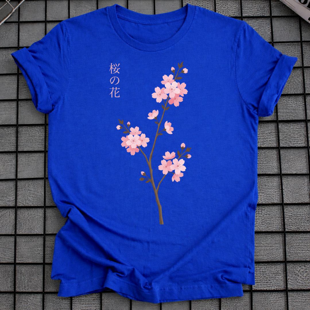 SAKURA-ZWEIG BLUMEN-T-SHIRT