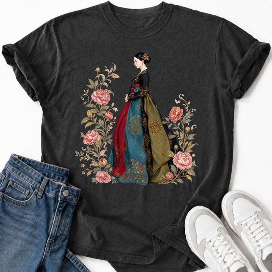 FLORAL TRADITIONAL DRESS T-SHIRT
