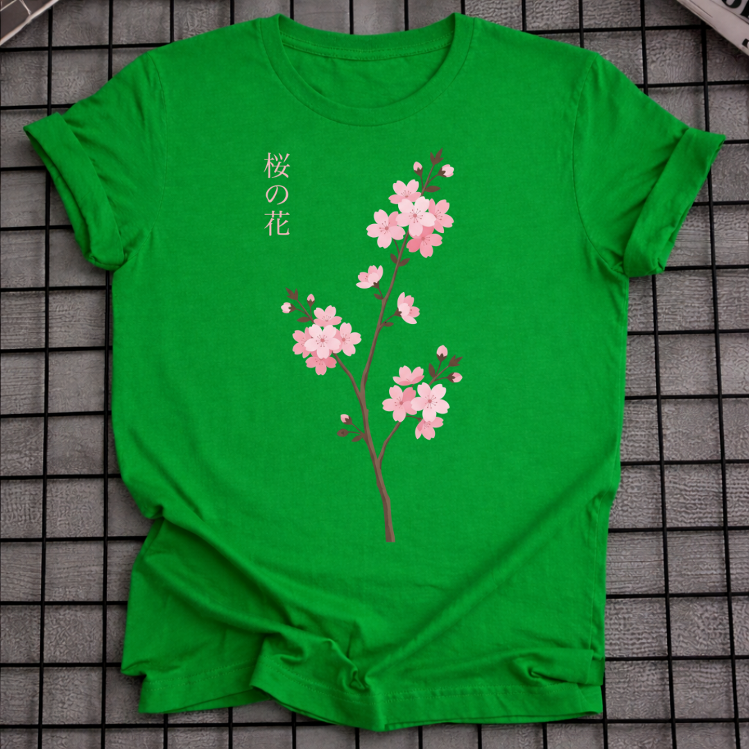 SAKURA-ZWEIG BLUMEN-T-SHIRT