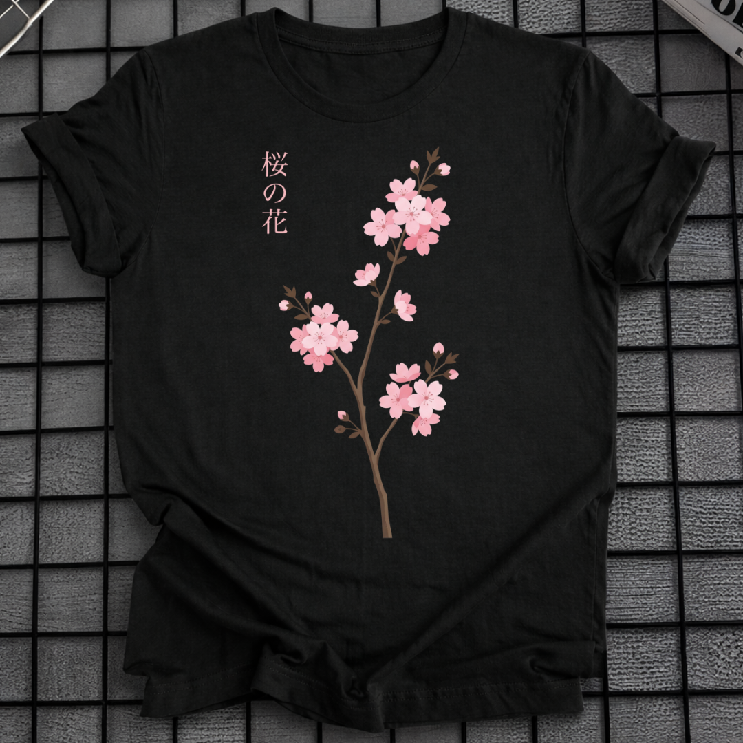 SAKURA-ZWEIG BLUMEN-T-SHIRT