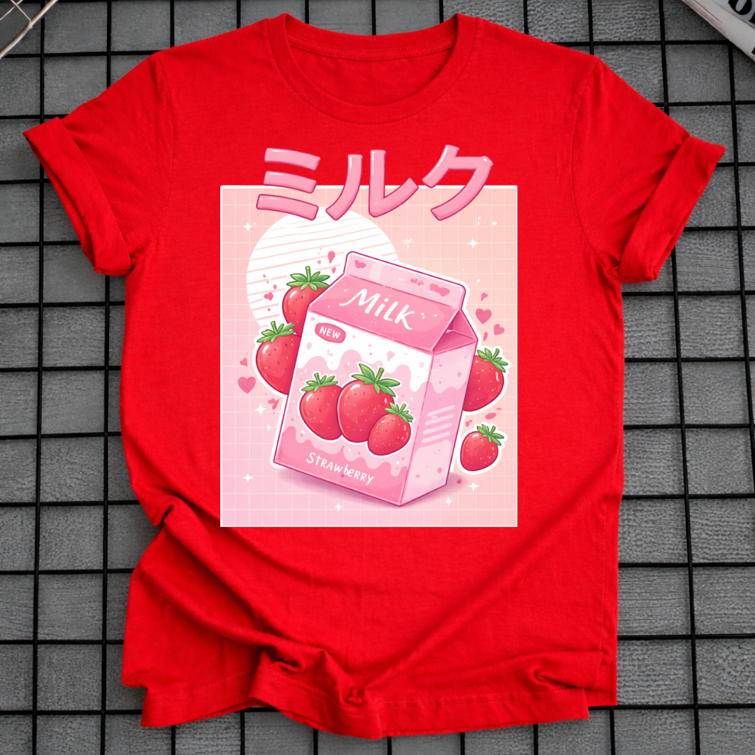 KAWAII ERDBEERMILCH T-SHIRT