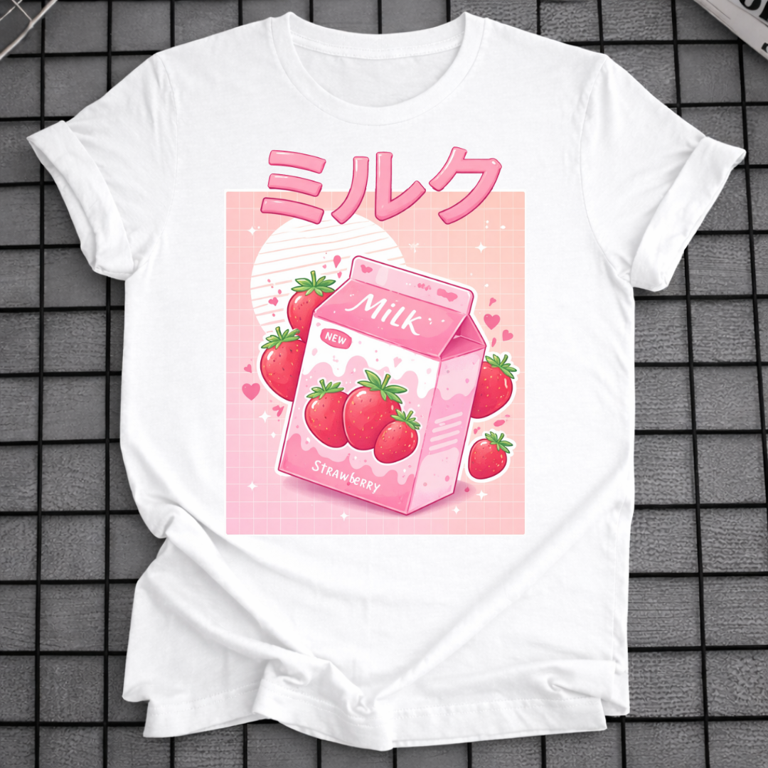 KAWAII ERDBEERMILCH T-SHIRT