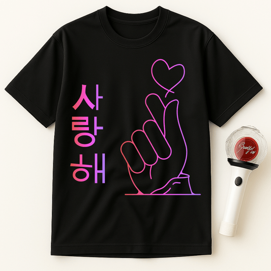 SARANGHAE FINGER HEART UNISEX T-SHIRT