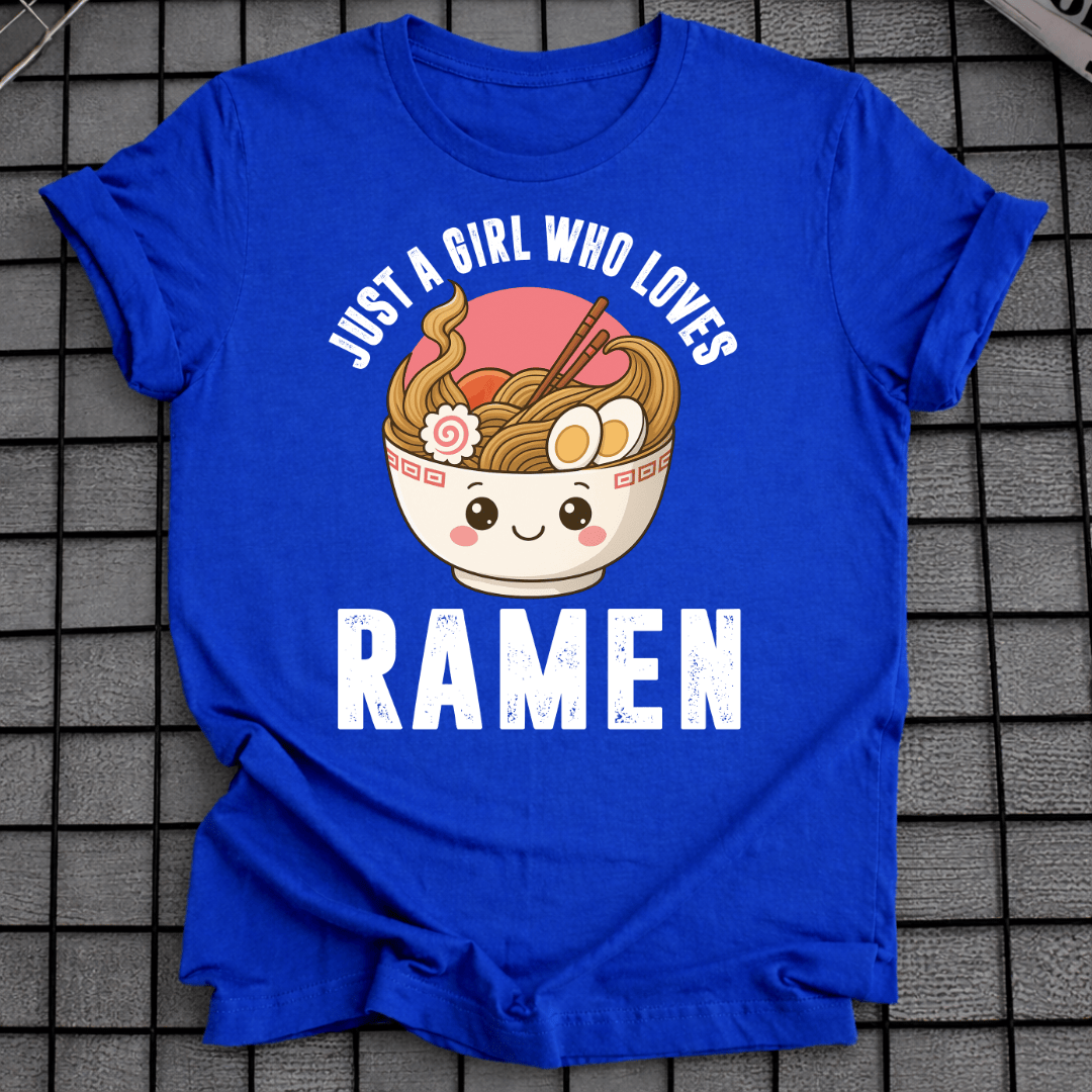 NUR EIN MÄDCHEN, DAS RAMEN LIEBT T-SHIRT