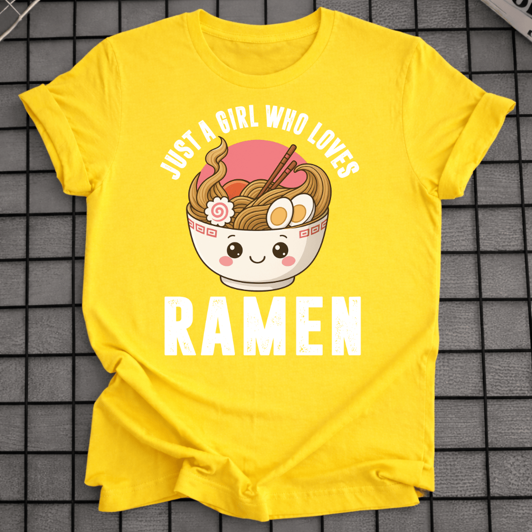 NUR EIN MÄDCHEN, DAS RAMEN LIEBT T-SHIRT