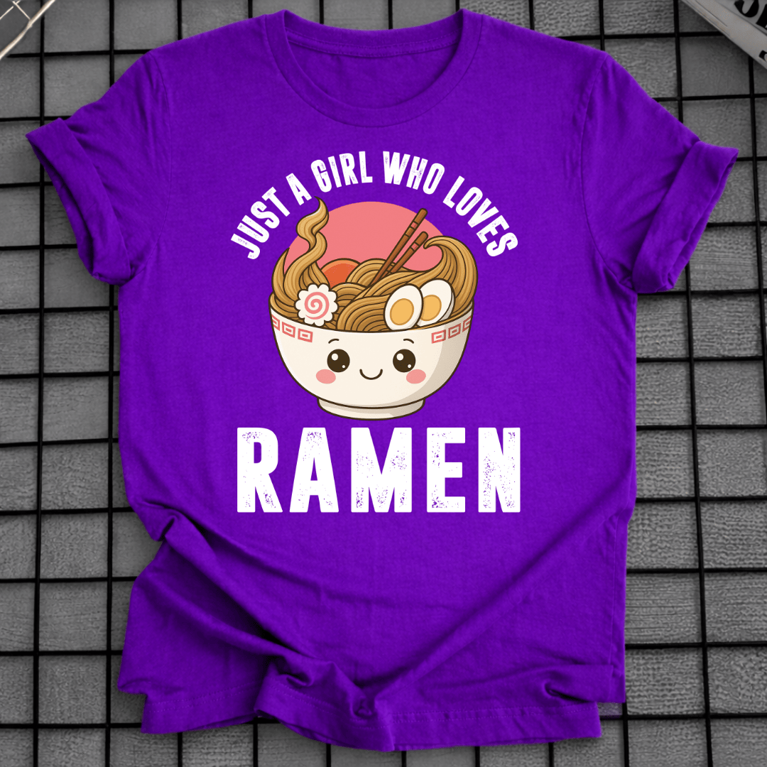 NUR EIN MÄDCHEN, DAS RAMEN LIEBT T-SHIRT