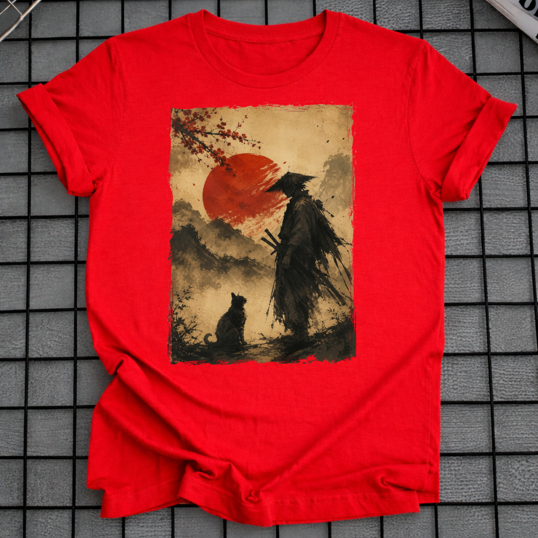 SAMURAI STARRT KATZE T-SHIRT