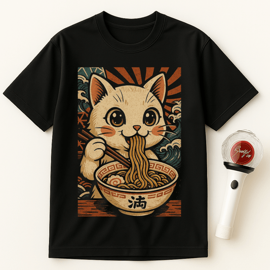 JAPANESE RAMEN CAT UNISEX T-SHIRT