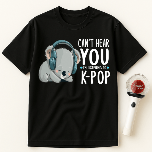 CAN’T HEAR YOU I’M LISTENING TO K-POP KOALA UNISEX T-SHIRT