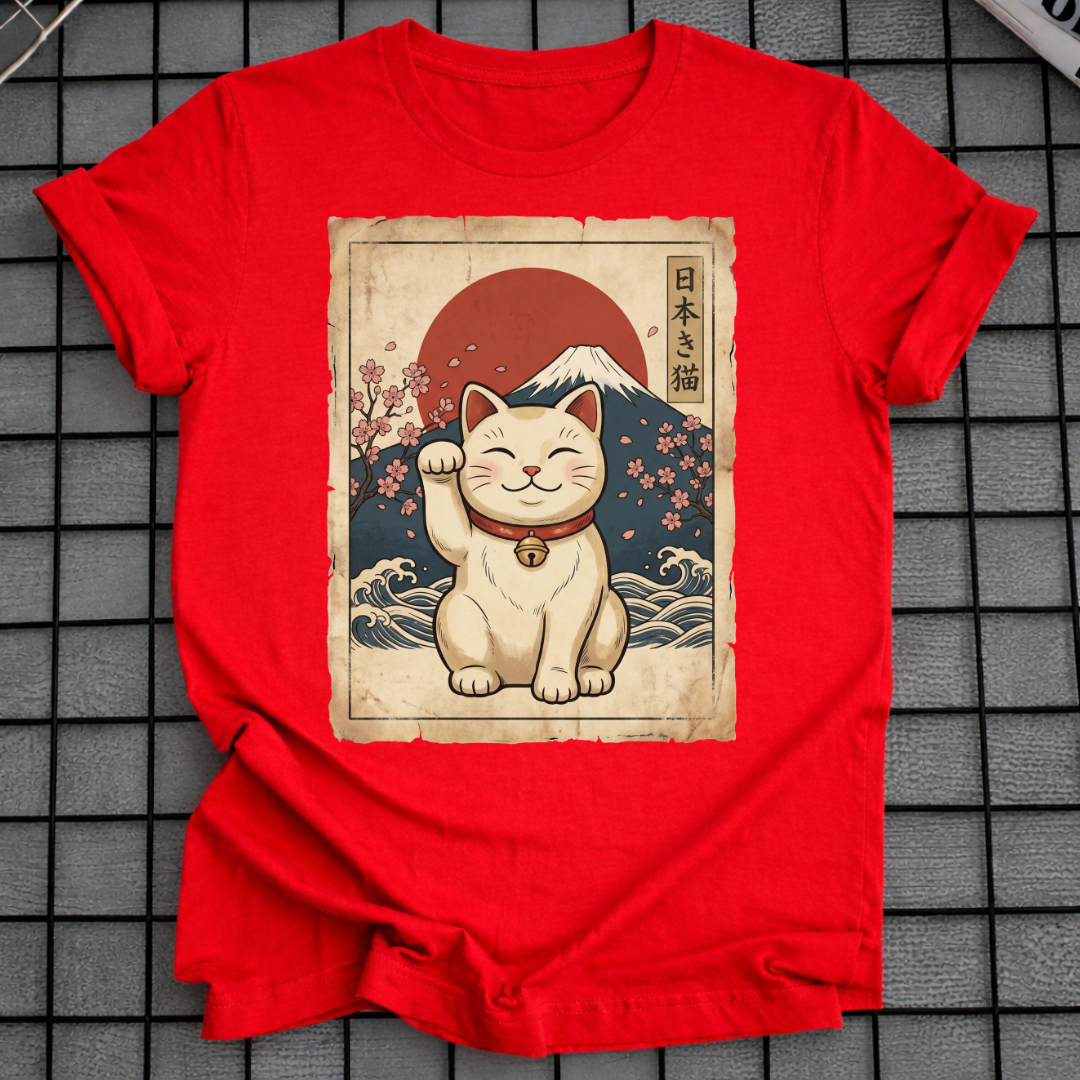 JAPANESE MANEKI NEKO T-SHIRT