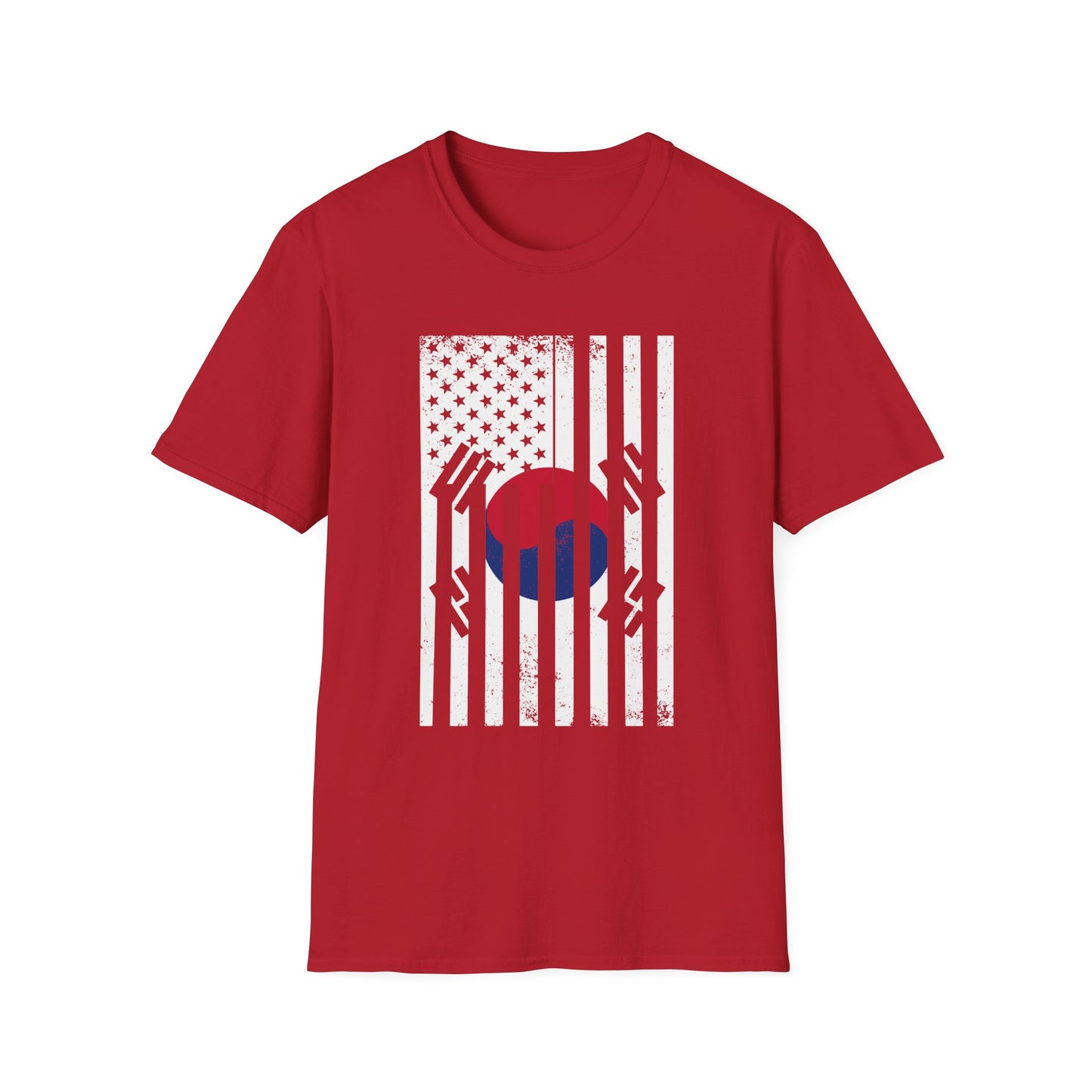Korean Flag USA Mashup T-Shirt — Taegeuk Stripes Graphic Tee