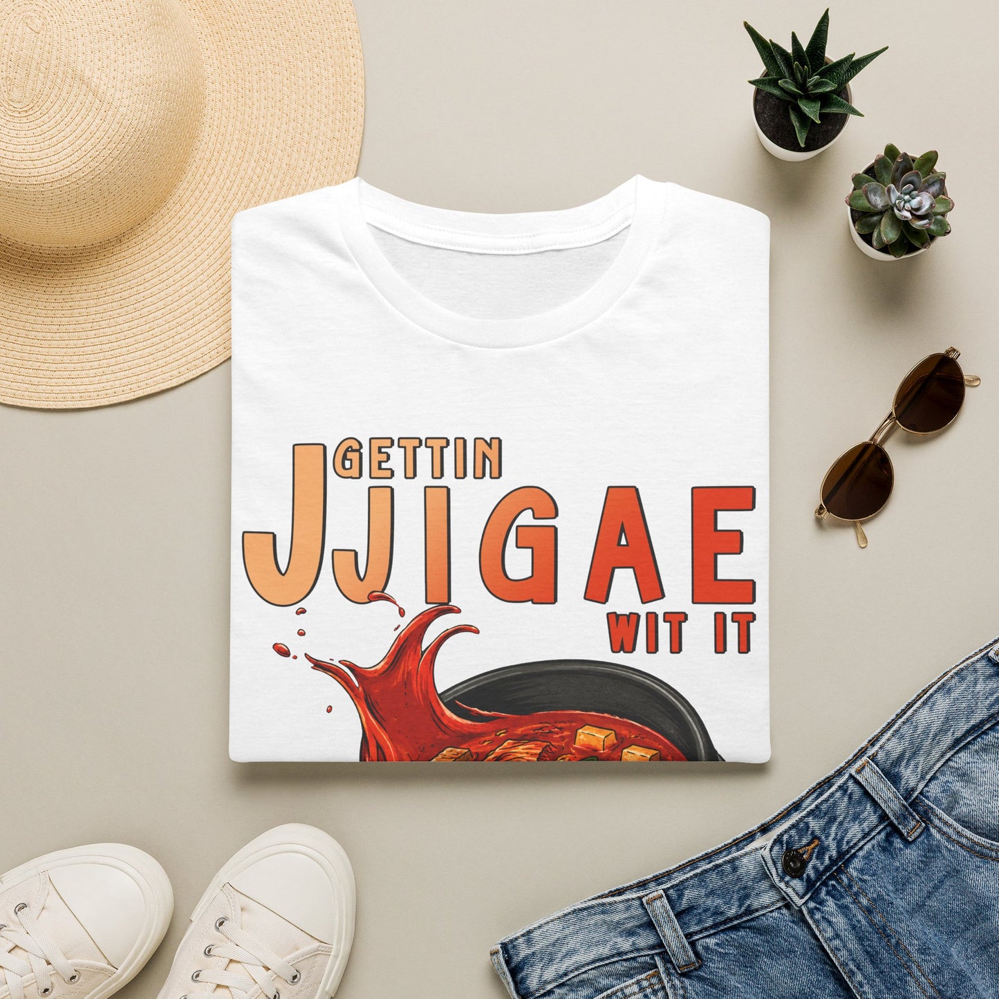 Gettin Jjigae Wit It T-Shirt – Korean Stew Graphic Tee for Foodies & K-Culture Fans
