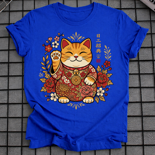 FLORAL JAPANESE GOOD LUCK T-SHIRT