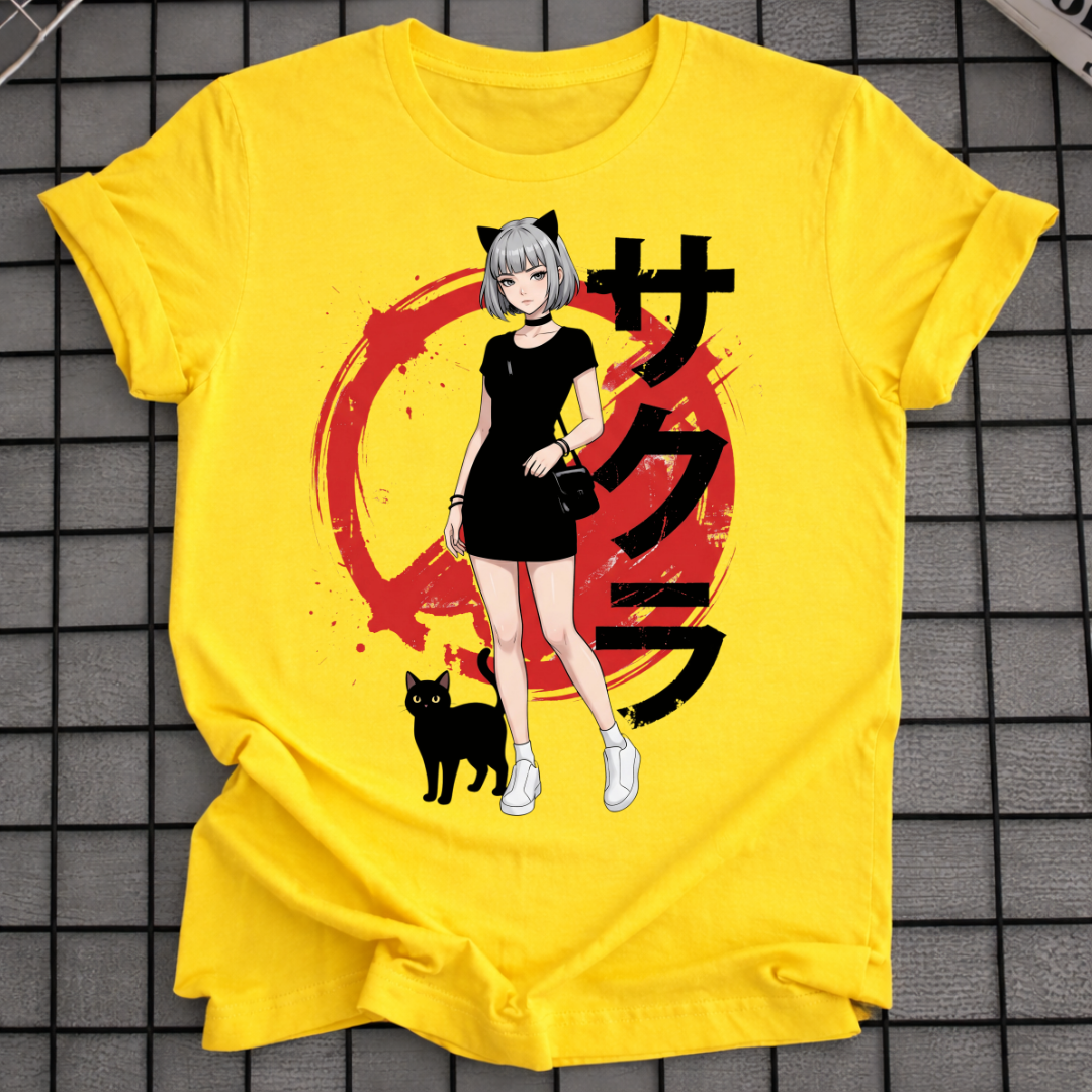 ANIME KATZENMÄDCHEN T-SHIRT
