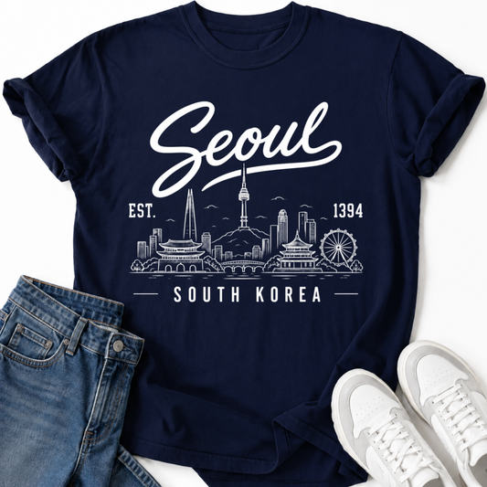 SEOUL SOUTH KOREA SKYLINE T-SHIRT