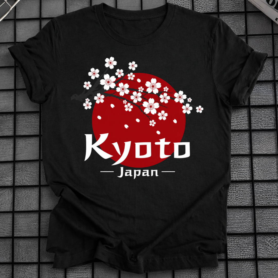 KYOTO JAPAN KIRSCHBLÜTEN-T-SHIRT