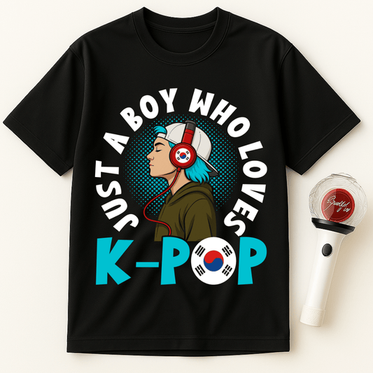 JUST A BOY WHO LOVES K-POP UNISEX T-SHIRT