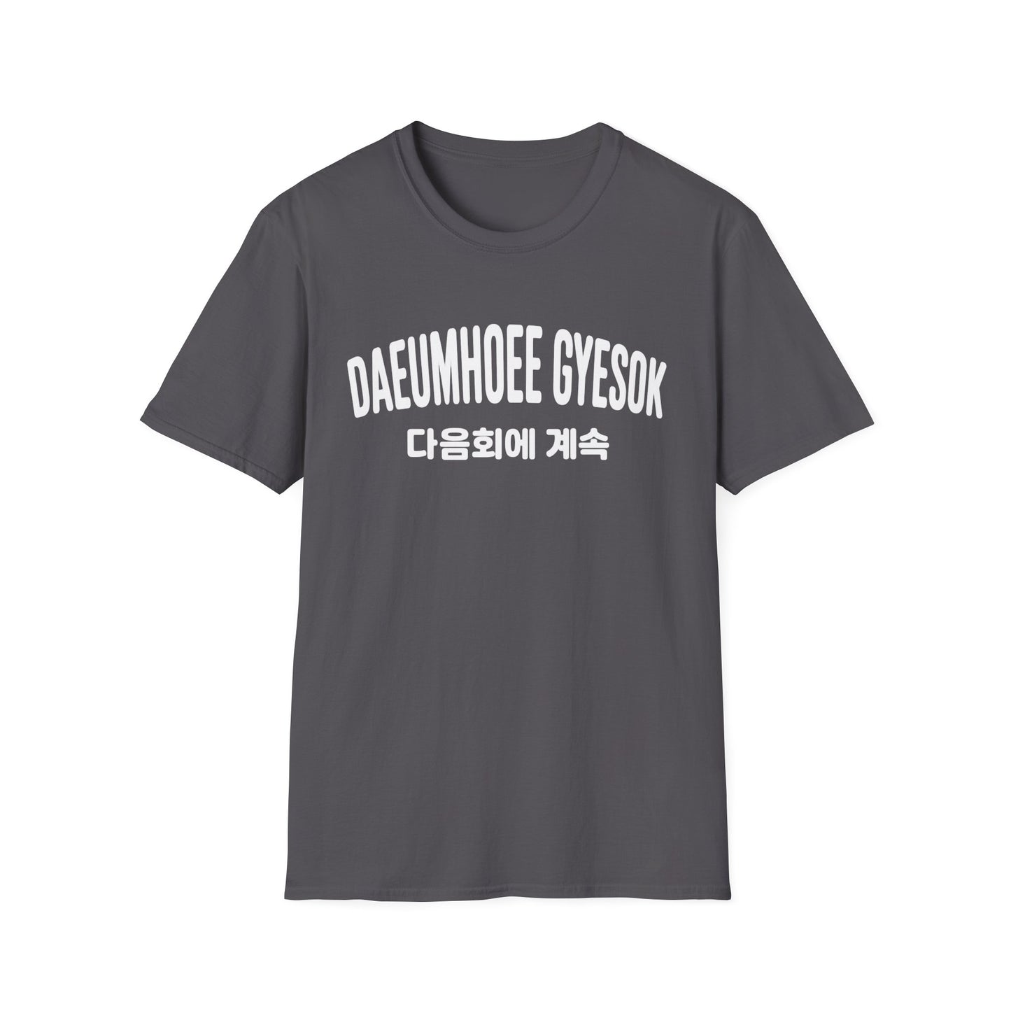 Korean Phrase Graphic T-Shirt — 다음회에 계속 (To Be Continued) Casual Tee