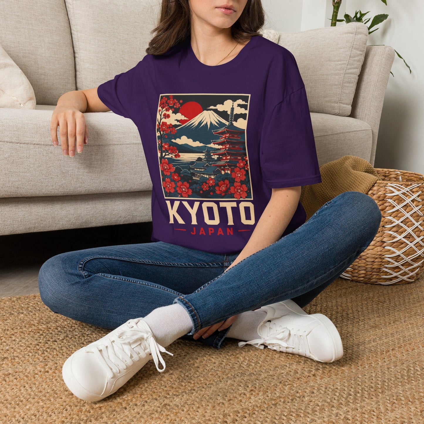 Kyoto Japan Vintage Mount Fuji Tee