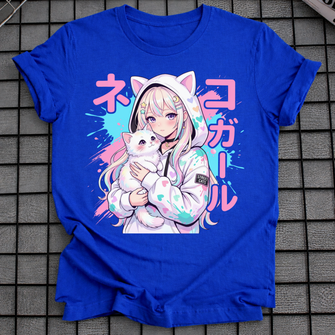 ANIME NEKO GIRL KATZEN-T-SHIRT