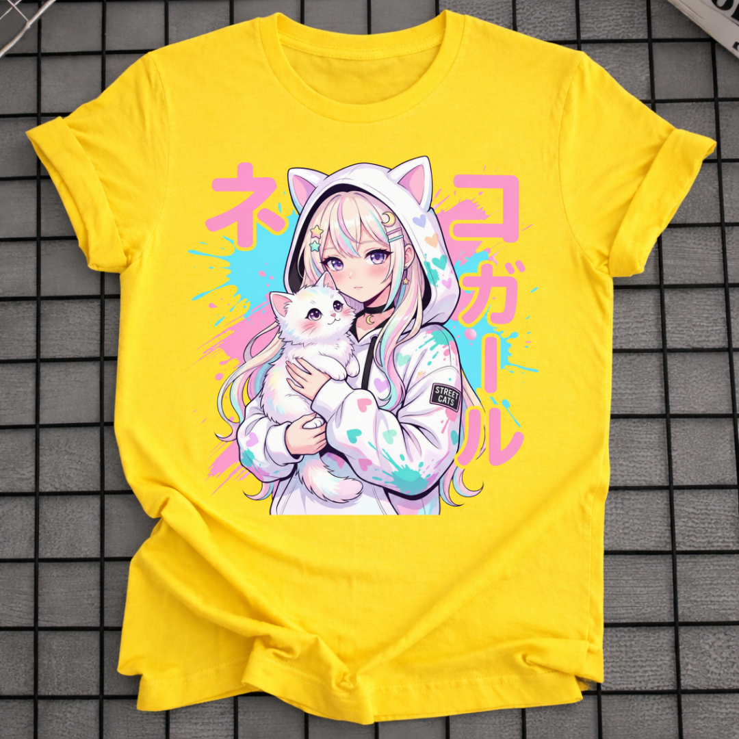 ANIME NEKO GIRL KATZEN-T-SHIRT