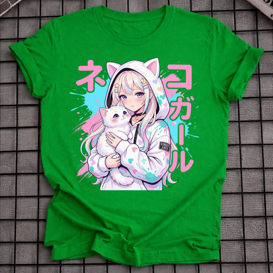 ANIME NEKO GIRL KATZEN-T-SHIRT
