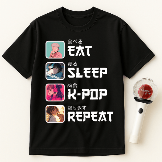 EAT SLEEP K-POP REPEAT UNISEX T-SHIRT