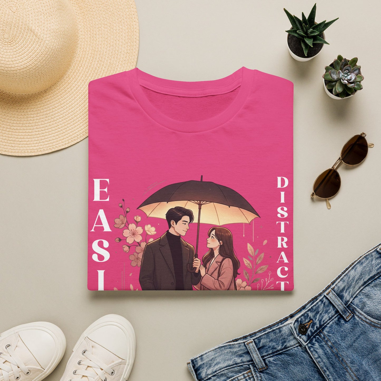 K-Drama Fan T-Shirt – "Easily Distracted by Korean Dramas" Graphic Tee