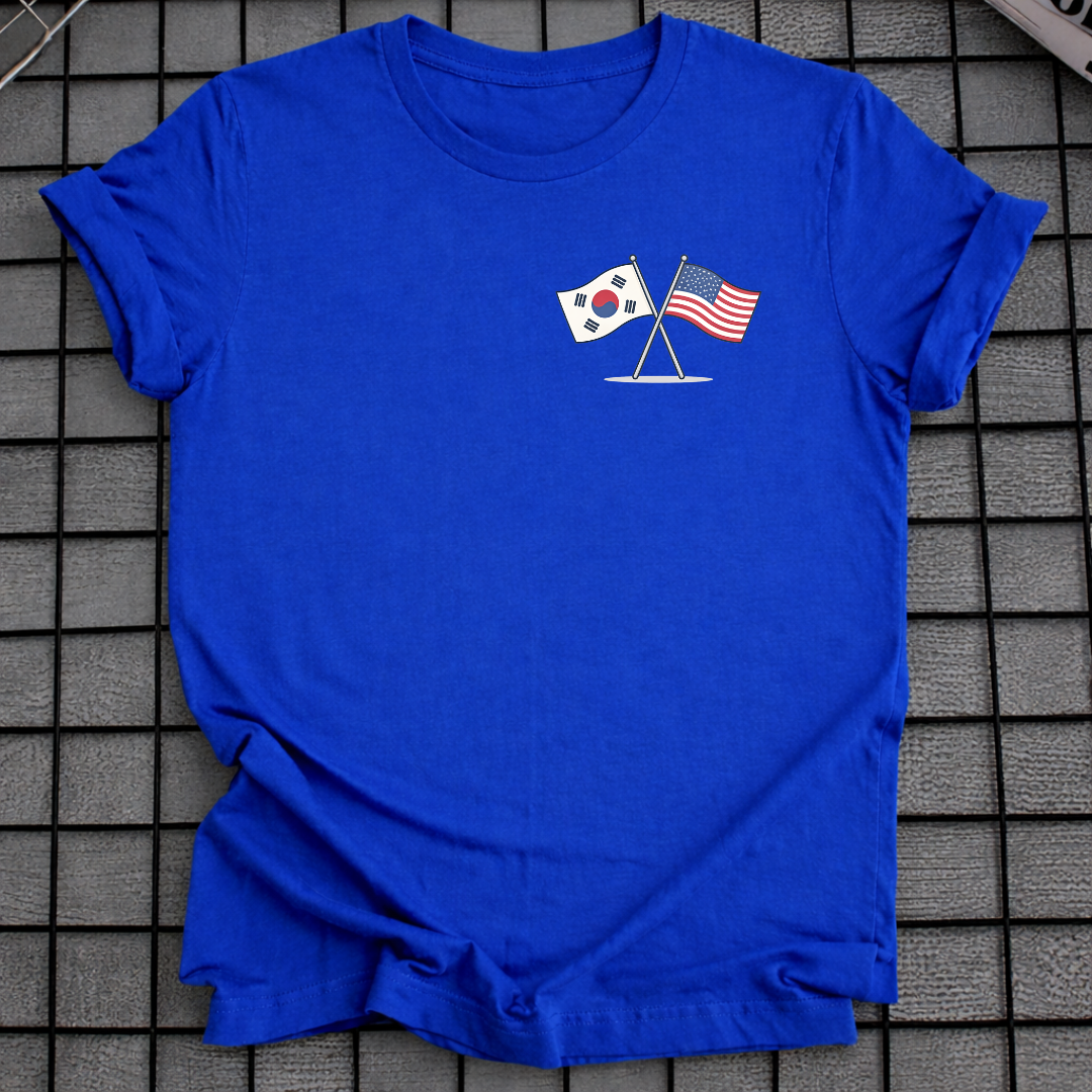KOREA USA FLAGGEN T-SHIRT