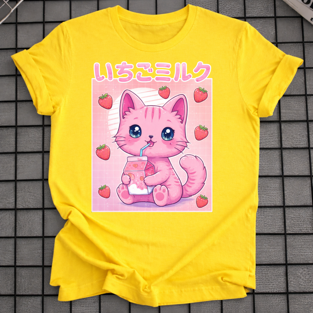 ERDBEERMILCH KATZEN-T-SHIRT