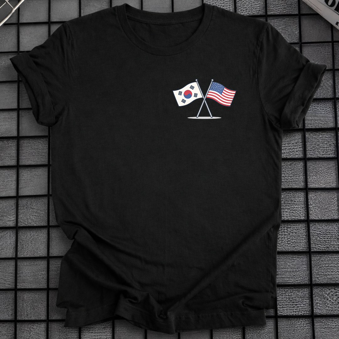 KOREA USA FLAGGEN T-SHIRT