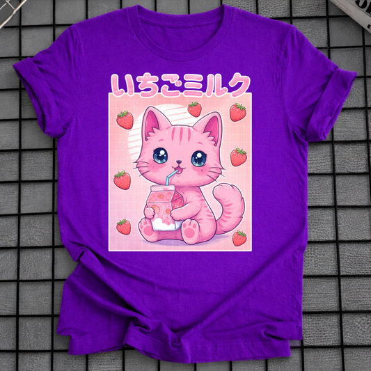 STRAWBERRY MILK CAT T-SHIRT