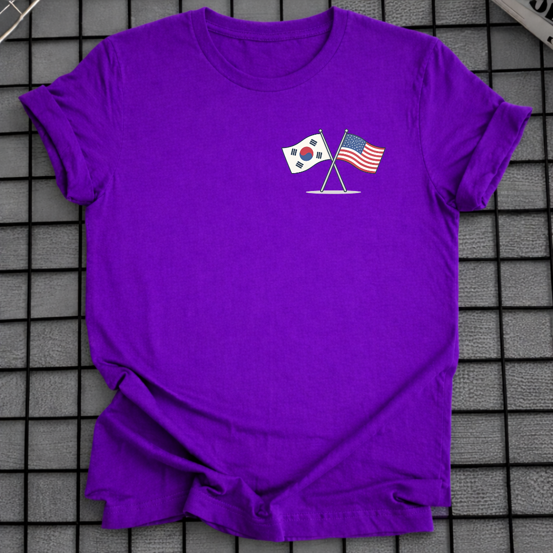 KOREA USA FLAGGEN T-SHIRT
