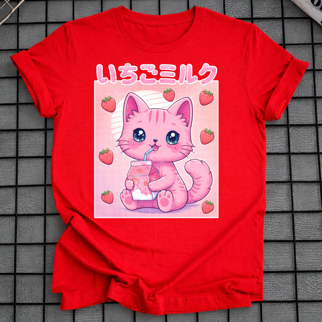 ERDBEERMILCH KATZEN-T-SHIRT