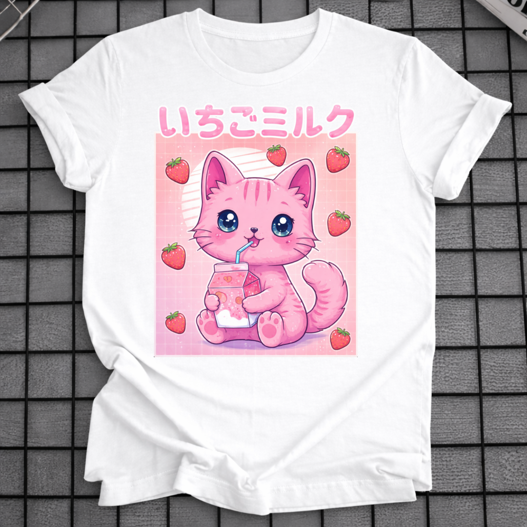 ERDBEERMILCH KATZEN-T-SHIRT