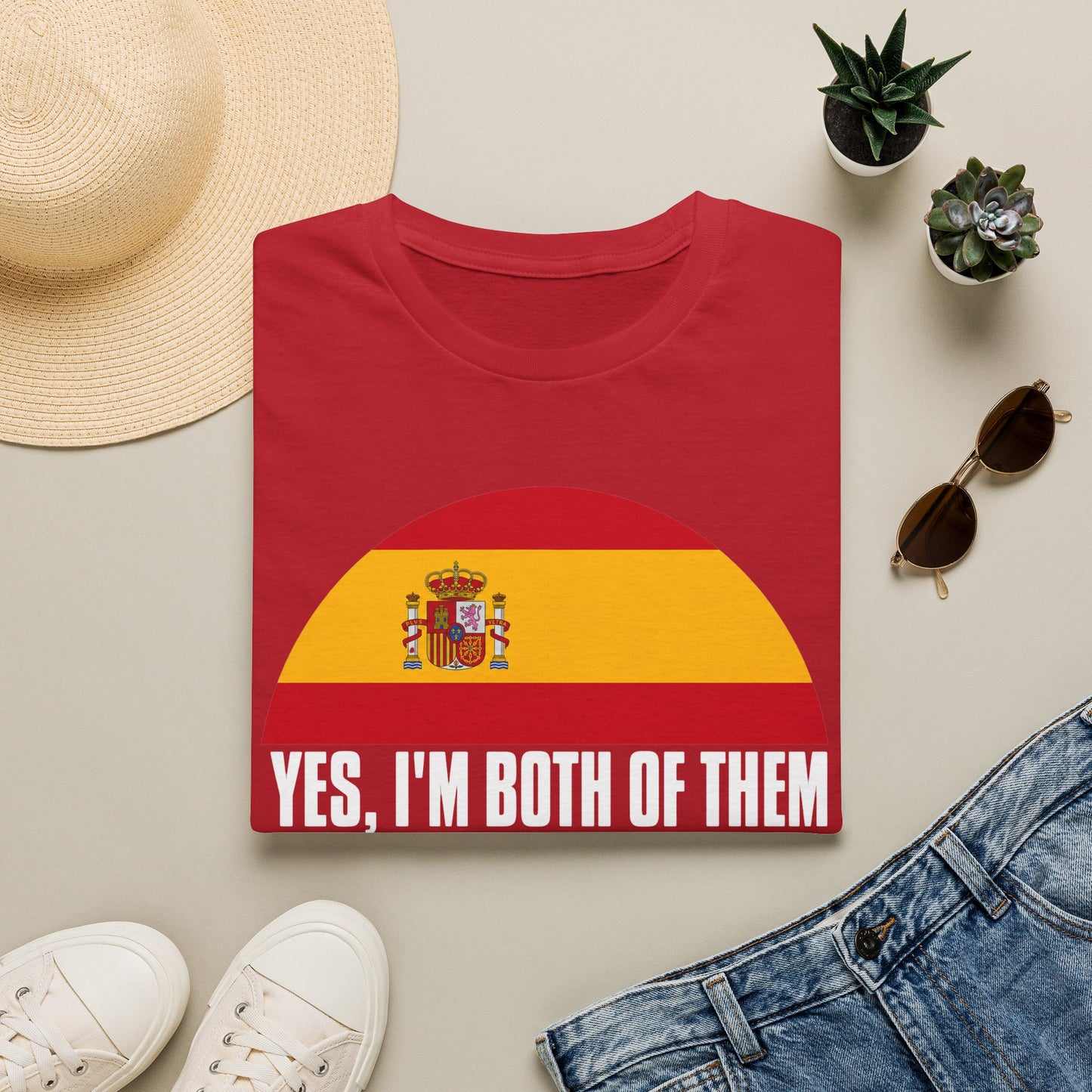 Yes, I'm Both Of Them Spanish Korean Flag T-Shirt