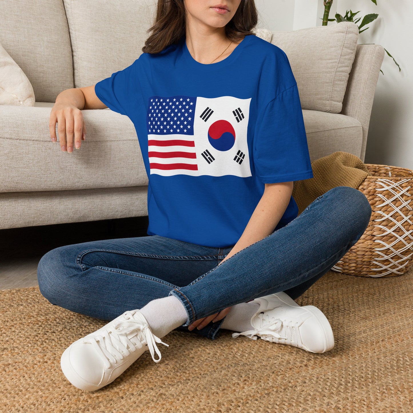 USA South Korea Flag T-Shirt – American & Korean Friendship Tee