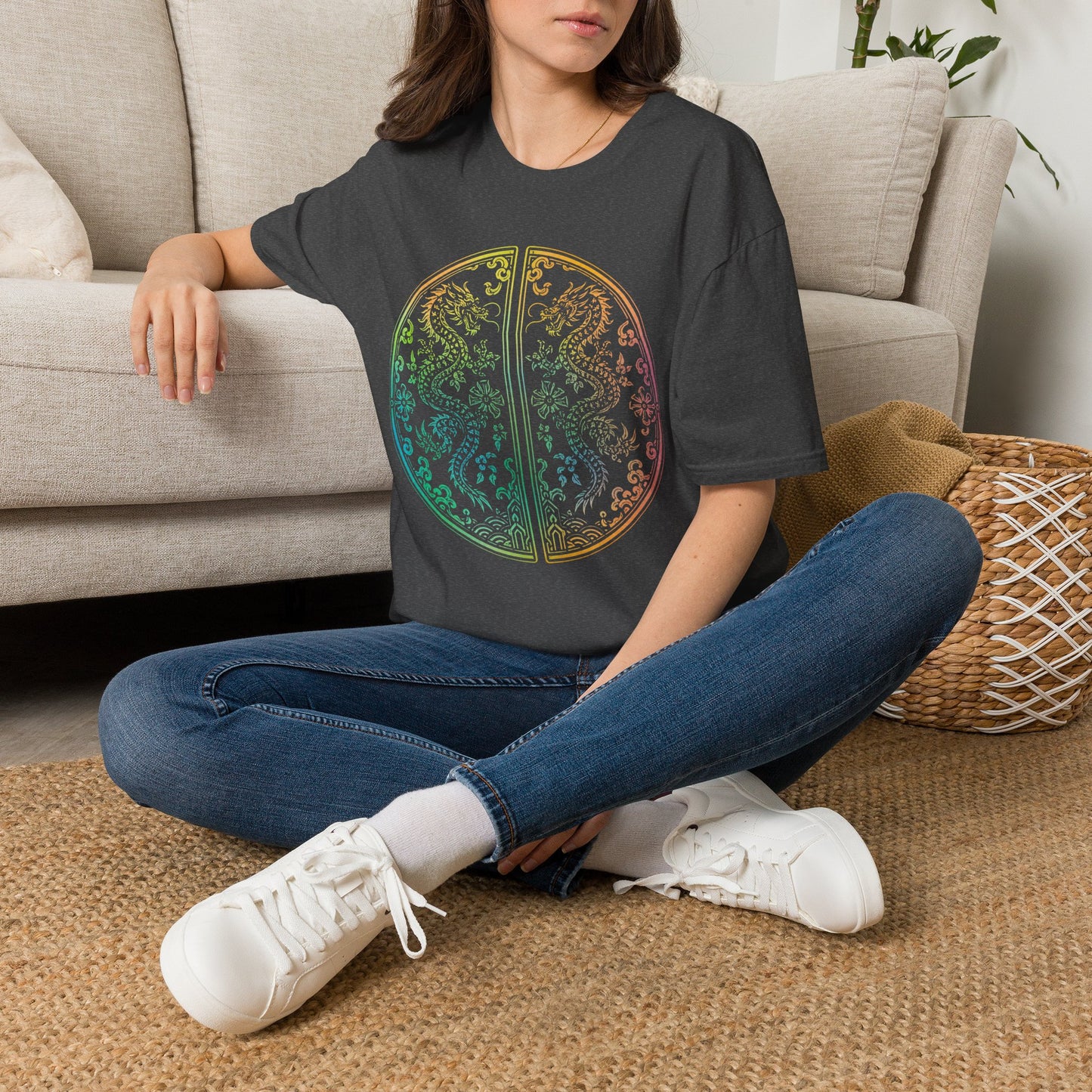 Rainbow Dragon Mandala T-Shirt
