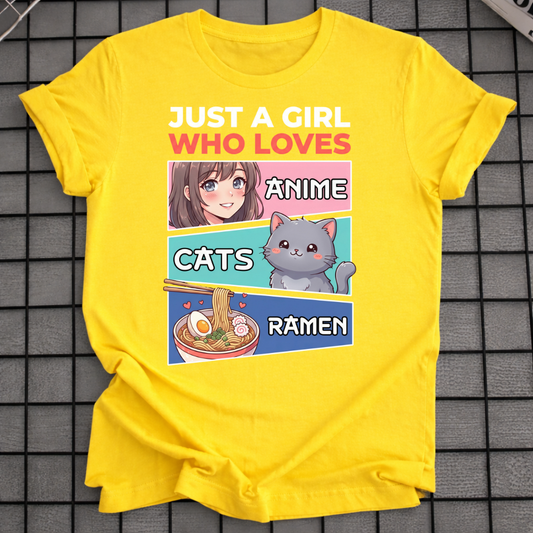 ANIME CATS RAMEN T-SHIRT
