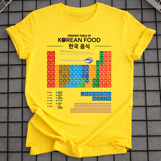 KOREAN FOOD PERIODIC TABLE T-SHIRT