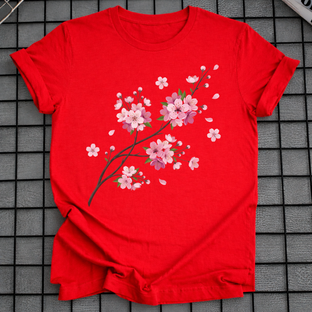 ROSA SAKURA BLUMEN-T-SHIRT