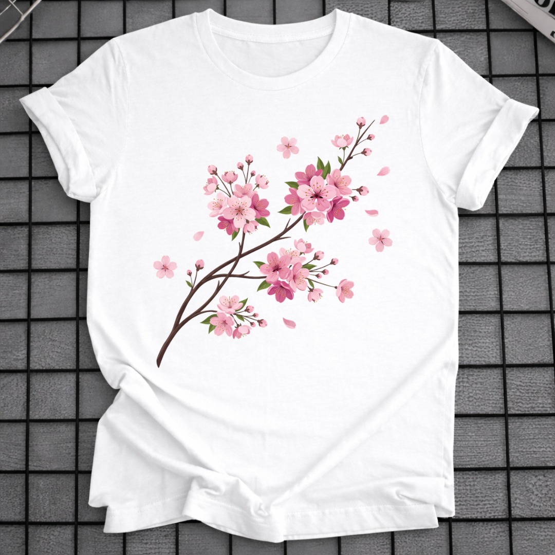 ROSA SAKURA BLUMEN-T-SHIRT