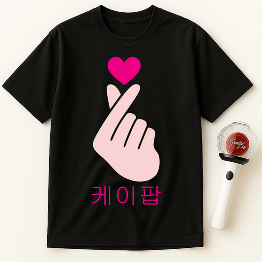 케이팝 FINGER HEART K-POP UNISEX T-SHIRT
