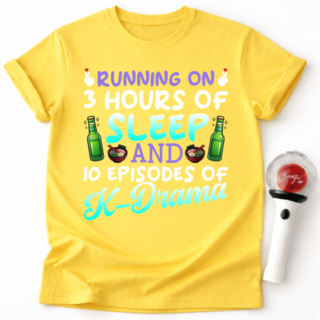 RUNNING ON 3 HOURS OF SLEEP T-SHIRT
