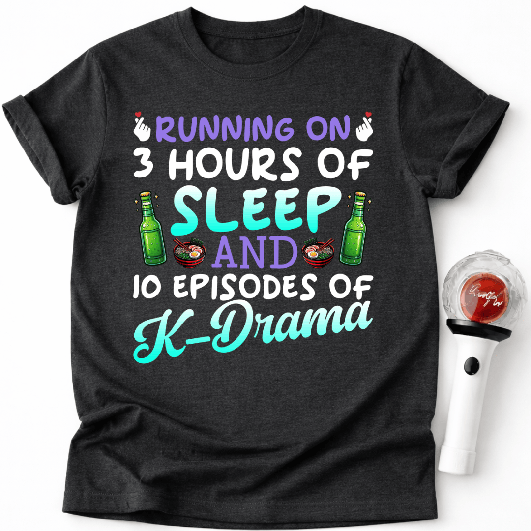 RUNNING ON 3 HOURS OF SLEEP T-SHIRT