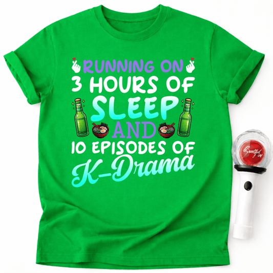 RUNNING ON 3 HOURS OF SLEEP T-SHIRT