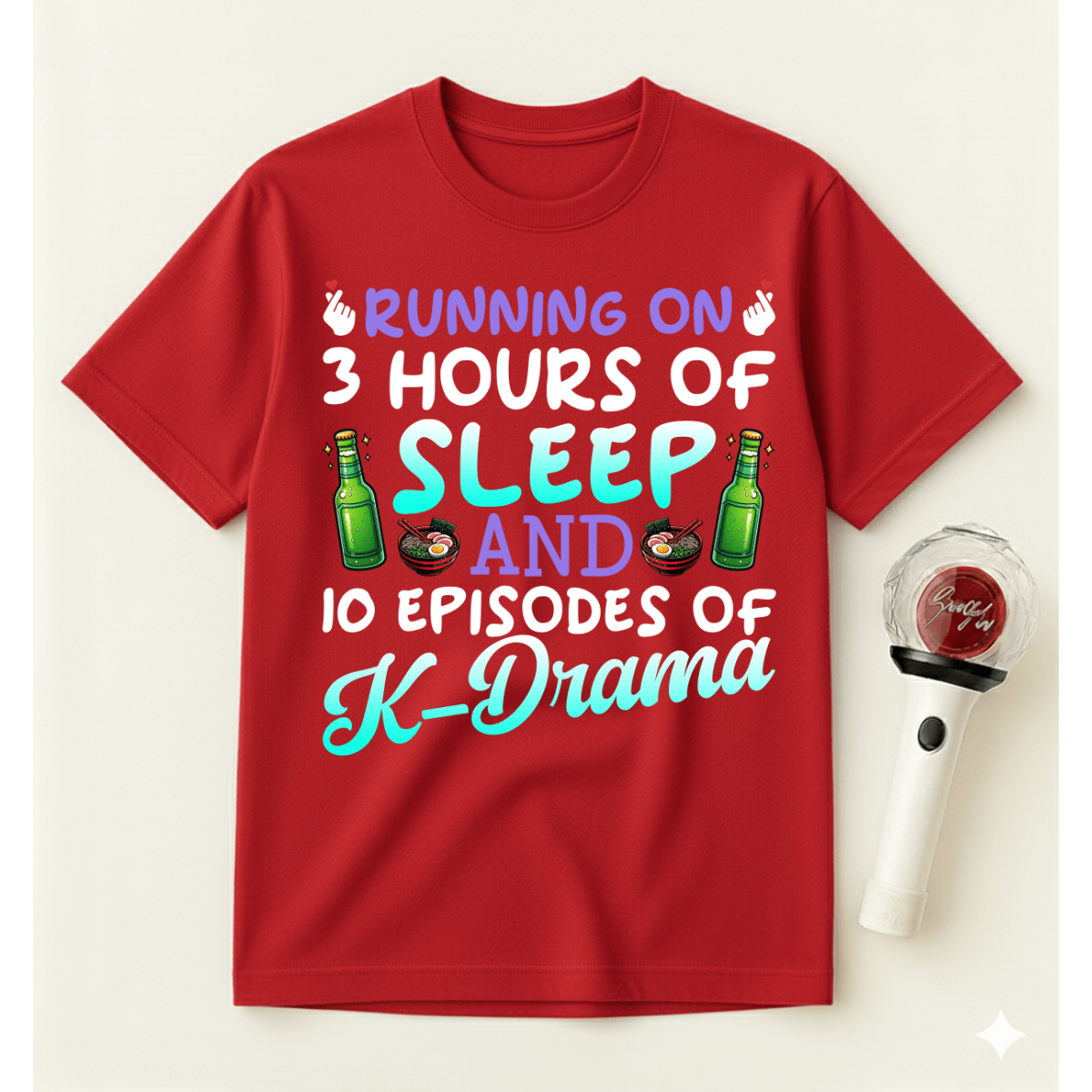 RUNNING ON 3 HOURS OF SLEEP T-SHIRT