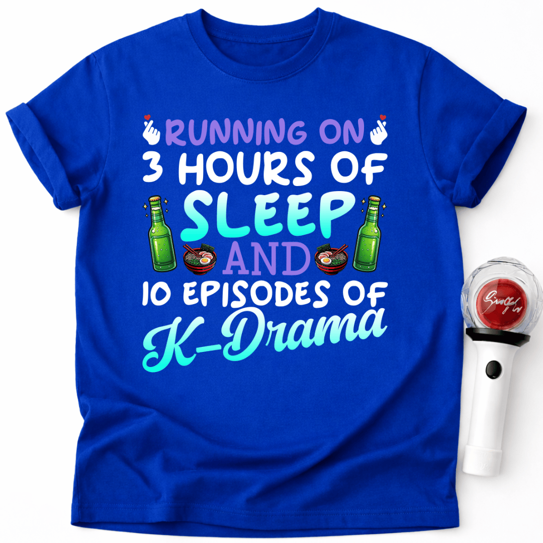 RUNNING ON 3 HOURS OF SLEEP T-SHIRT