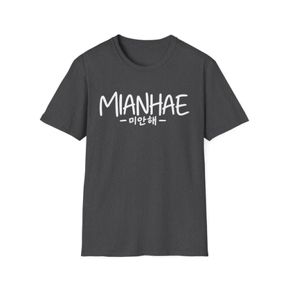 Mianhae "미안해" Apology Tee — Korean Phrase Graphic T-Shirt
